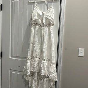 High low white dress